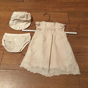 Baby B’Gosh dress with matching bonnet & underwear